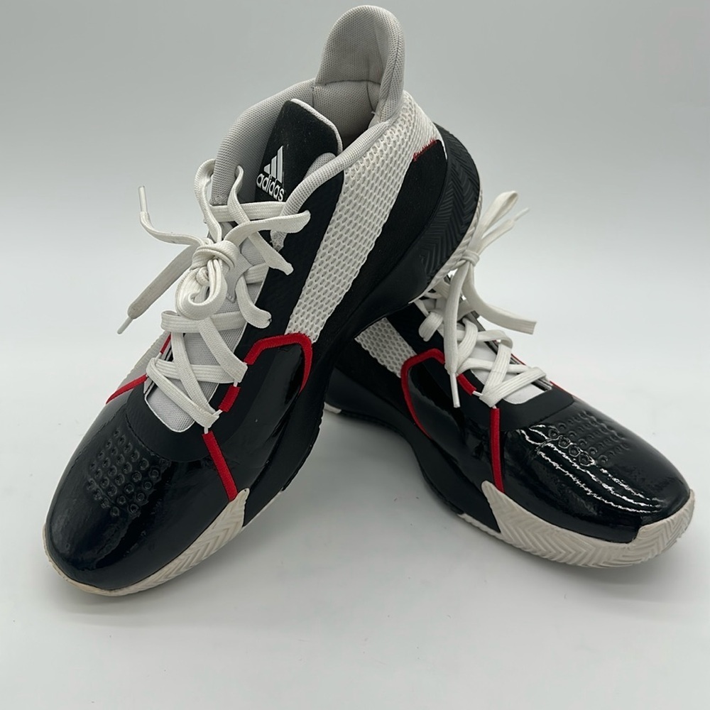 adidas Black and White Sneakers - Chunky Sole and Three-Stripes Mens Size 11.5